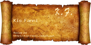 Kis Fanni névjegykártya